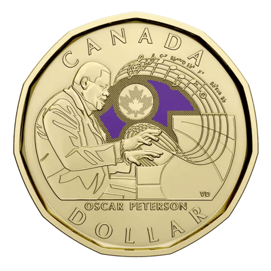 2022 $1 Oscar Peterson Coloured & Non Coloured Coins - Mastercoins
