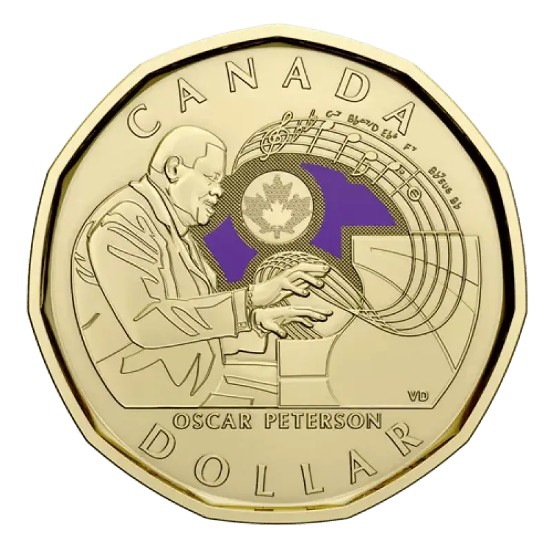 2022 $1 Oscar Peterson Special Wrap Coloured & Non Coloured Coin Roll Set - Mastercoins