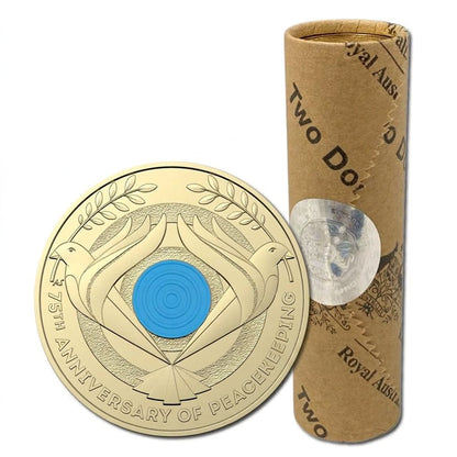 2022 $2 75th Anniversary of Peacekeeping Coloured Coin - Original RAM Roll (25 Coins) - Mastercoins