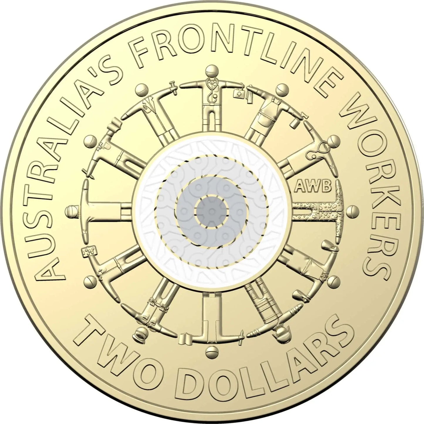 2022 $2 Frontline Workers UNC Coin - 25 Coins Security Bag - Mastercoins