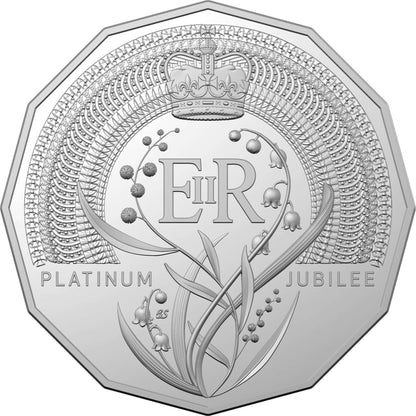 2022 50c Platinum Jubilee of HM Queen Elizabeth II - Unc Coin - Mastercoins
