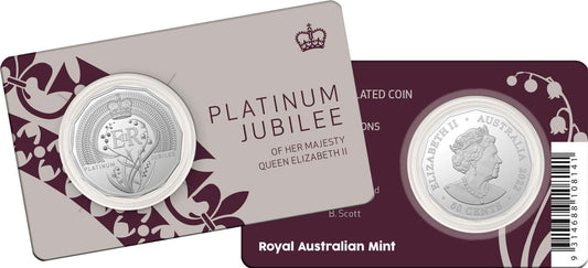 2022 50c Platinum Jubilee of HM Queen Elizabeth II - Unc Coin - Mastercoins
