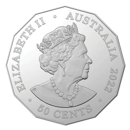 2022 50c Platinum Jubilee of HM Queen Elizabeth II Uncirculated Coin - Mastercoins