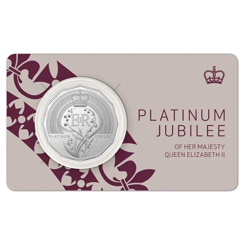 2022 50c Platinum Jubilee of HM Queen Elizabeth II Uncirculated Coin - Mastercoins