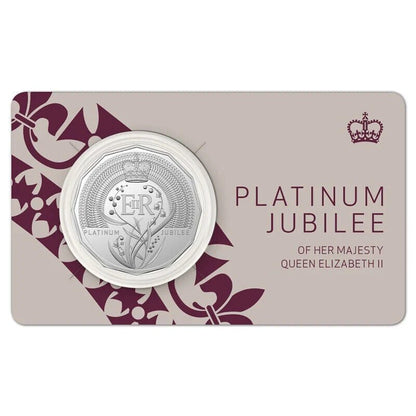 2022 50c Platinum Jubilee of HM Queen Elizabeth II Uncirculated Coin - Mastercoins