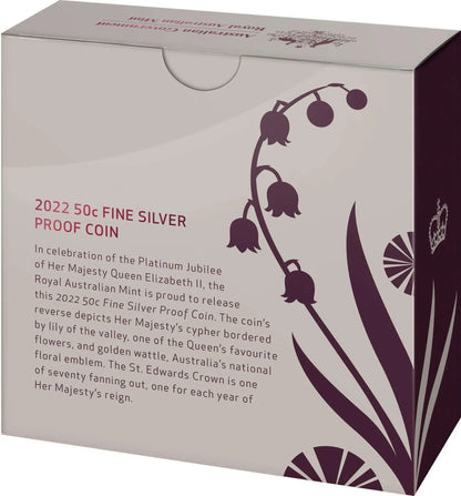 2022 50c Silver Proof Platinum Jubilee of HM Queen Elizabeth II - Mastercoins