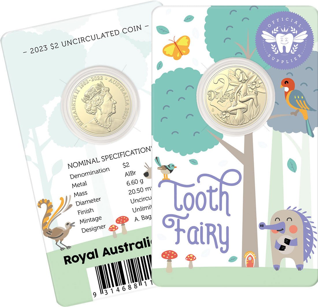 2023 $2 Tooth Fairy Uncirculated Coin Card - Mastercoins