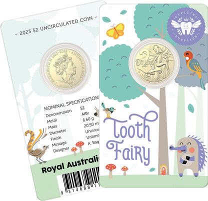 2023 $2 Tooth Fairy Uncirculated Coin Card - Mastercoins