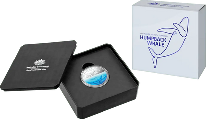 2023 $5 1oz Coloured Silver Proof Coin – Australian Antarctic Territory – Humpback Whale - Mastercoins