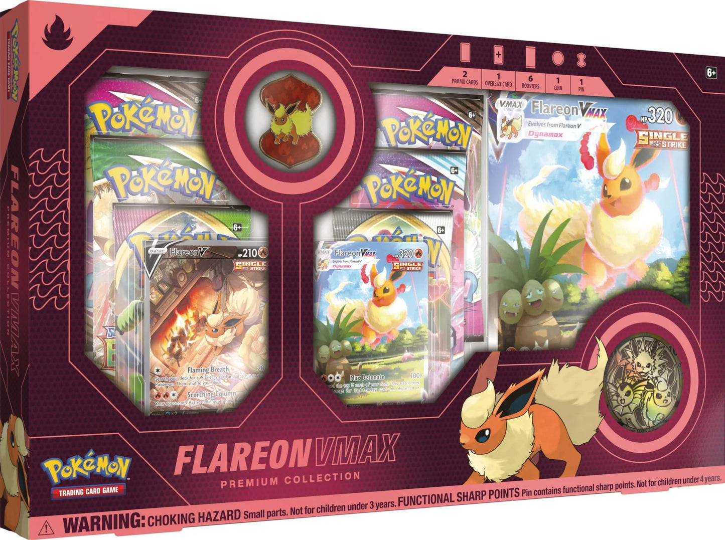 Pokémon TCG: Vaporeon VMAX, Jolteon VMAX & Flareon VMAX Premium Collections (Set of 3) Mastercoins