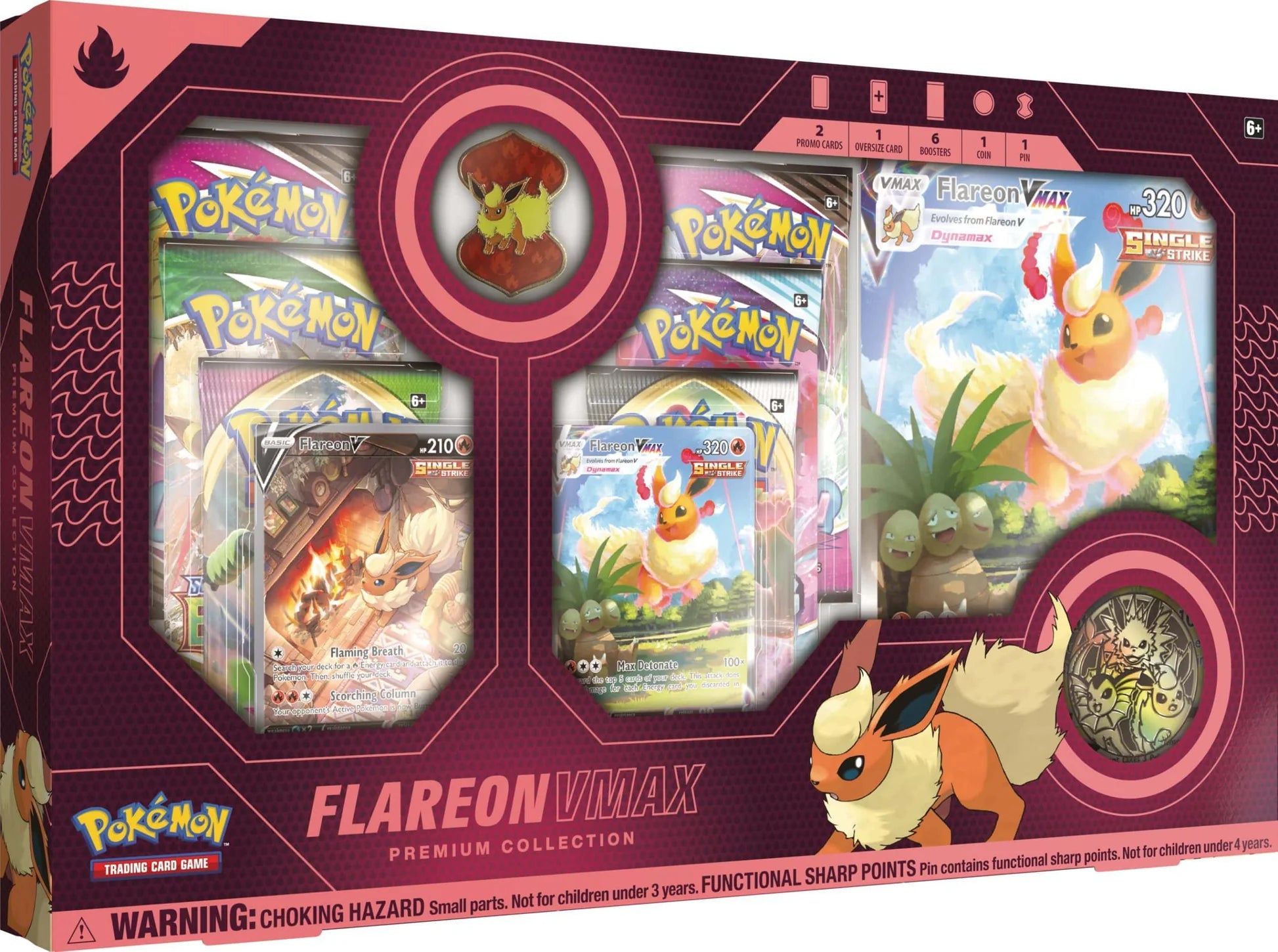 Pokémon TCG: Vaporeon VMAX, Jolteon VMAX & Flareon VMAX Premium Collections (Set of 3) Mastercoins