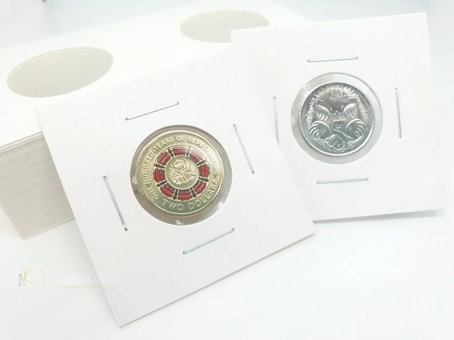 50 Pcs 2x2 23mm Staple Coin Holders - Mastercoins
