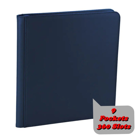 9 Pocket Zip Trading Card Binder - Dark Blue - Mastercoins