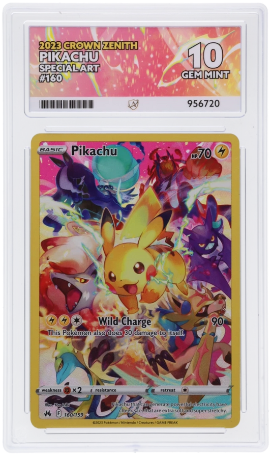 🎰👀 PIKACHU 160/159 CROWN ZENITH ACE 10