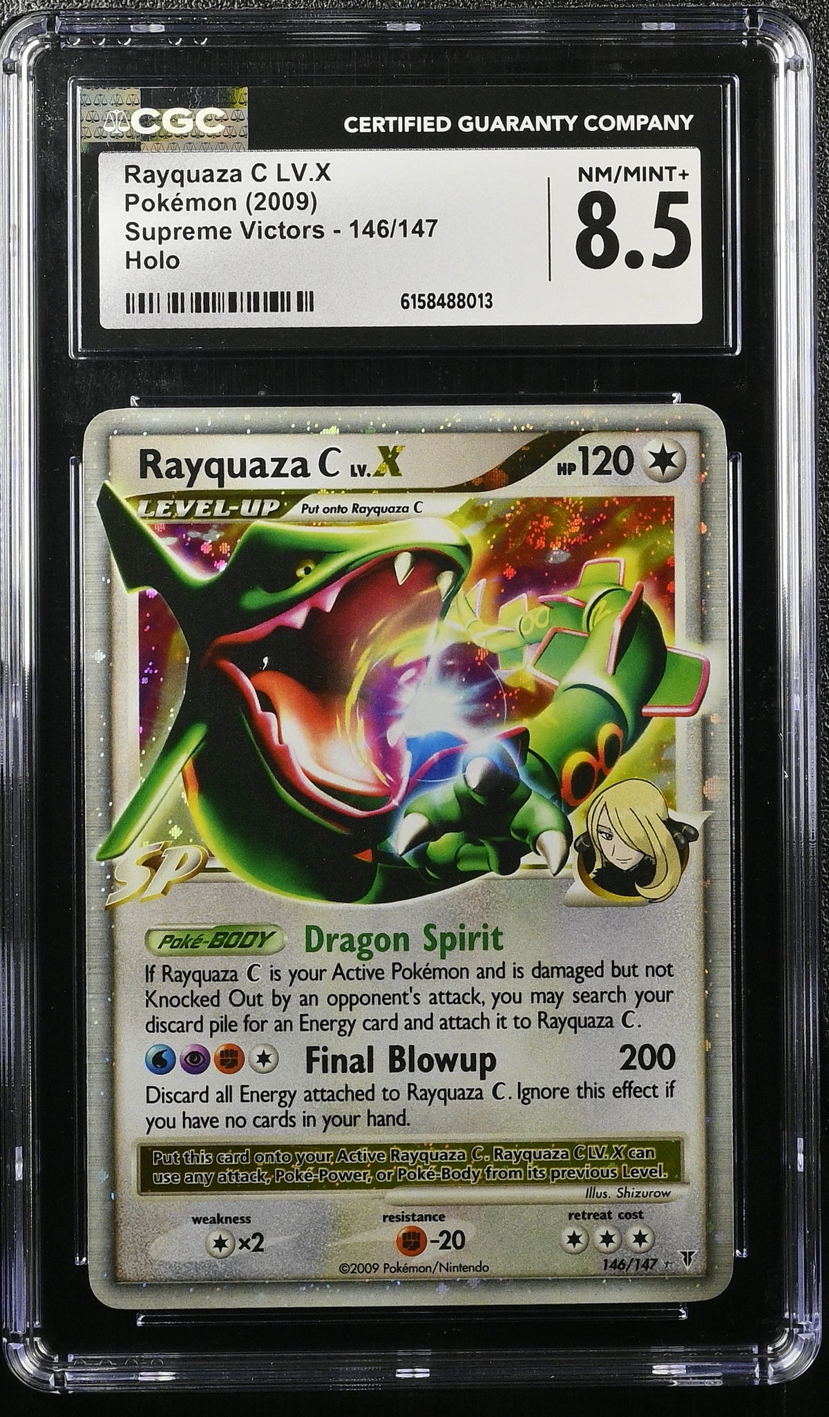 🎰👀 RAYQUAZA C LV.X 146/147 SUPREME VICTORS CGC 8.5