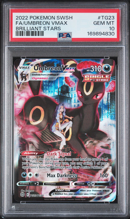 🎰👀 UMBREON VMAX TG23 BRILLIANT STARS PSA 10