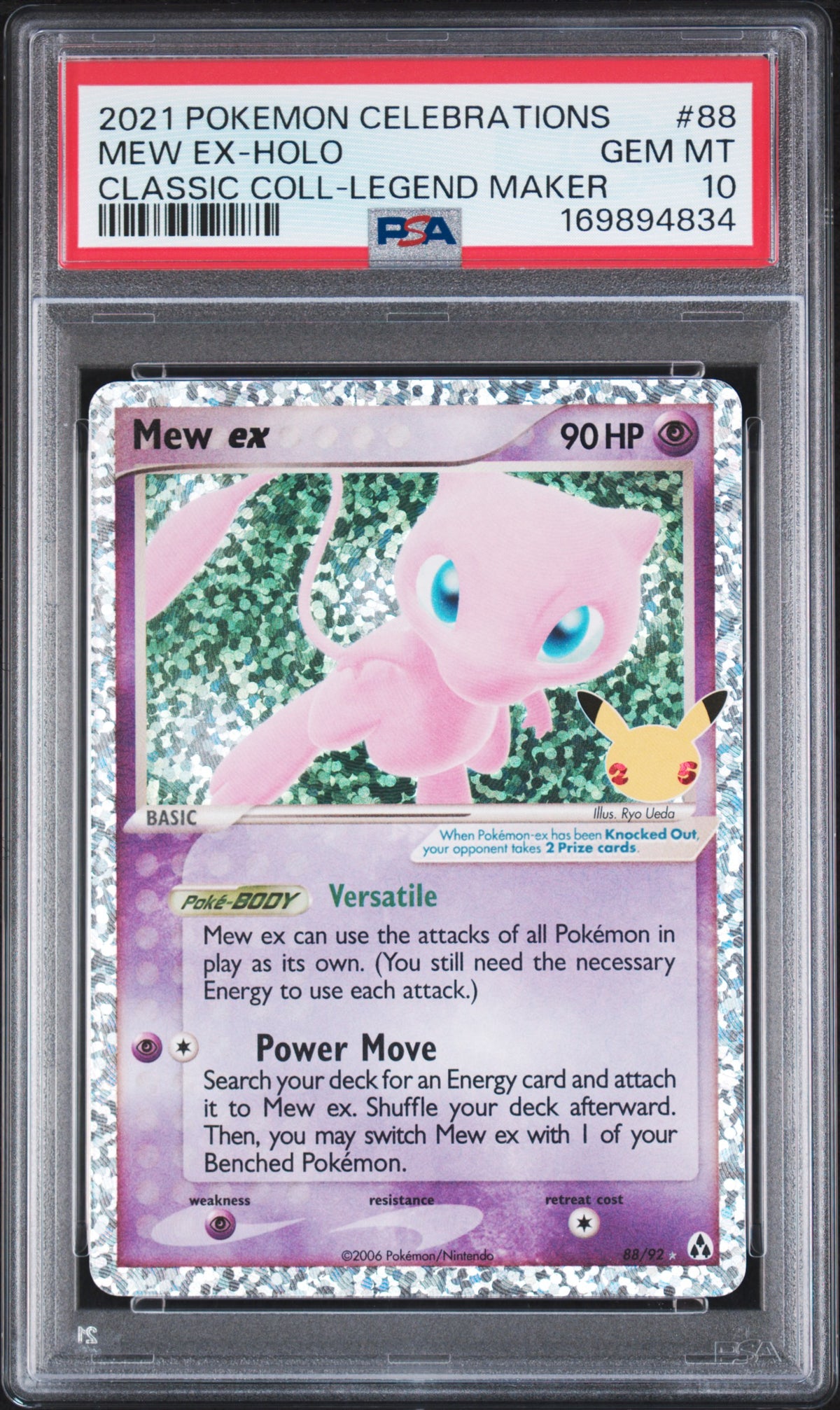 🎰👀 MEW EX HOLO 88 CELEBRATIONS CLASSIC COLLECTION PSA 10