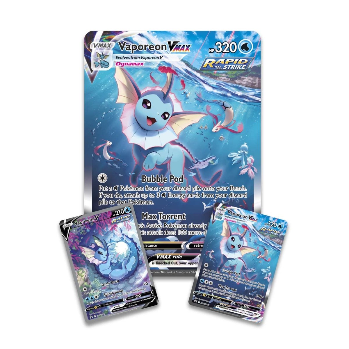 Pokémon TCG: Vaporeon VMAX, Jolteon VMAX & Flareon VMAX Premium Collections (Set of 3) Mastercoins
