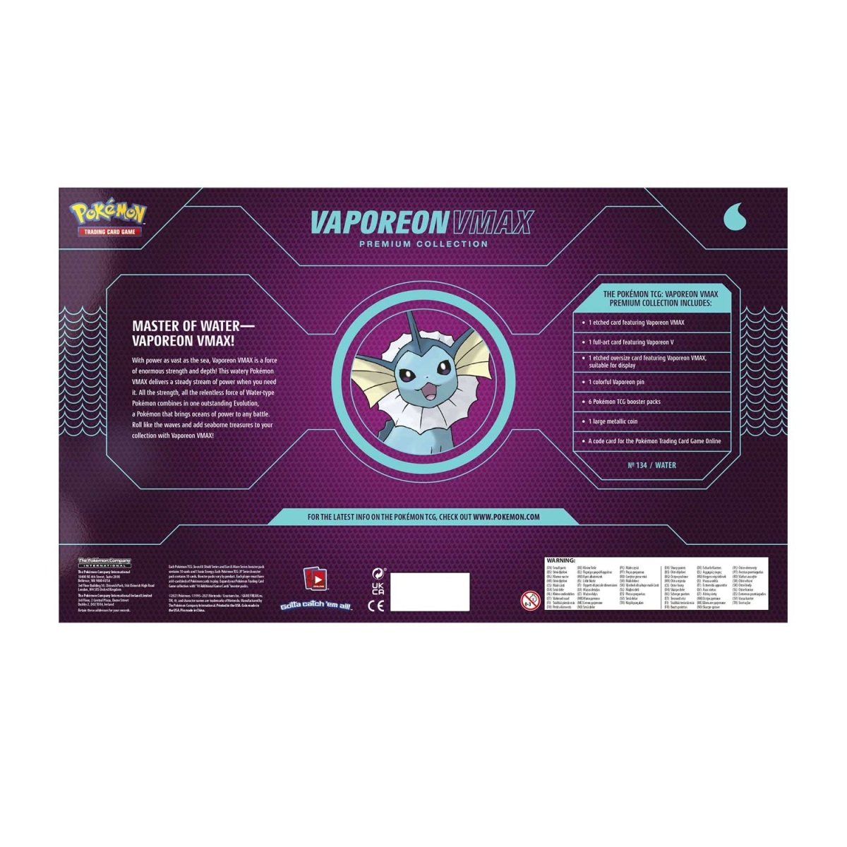 Pokémon TCG: Vaporeon VMAX, Jolteon VMAX & Flareon VMAX Premium Collections (Set of 3) Mastercoins