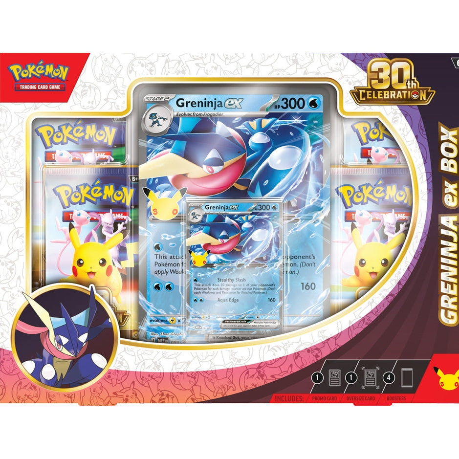 Pokémon TCG: 30th Celebration Pokémon ex Box - Greninja ex Front