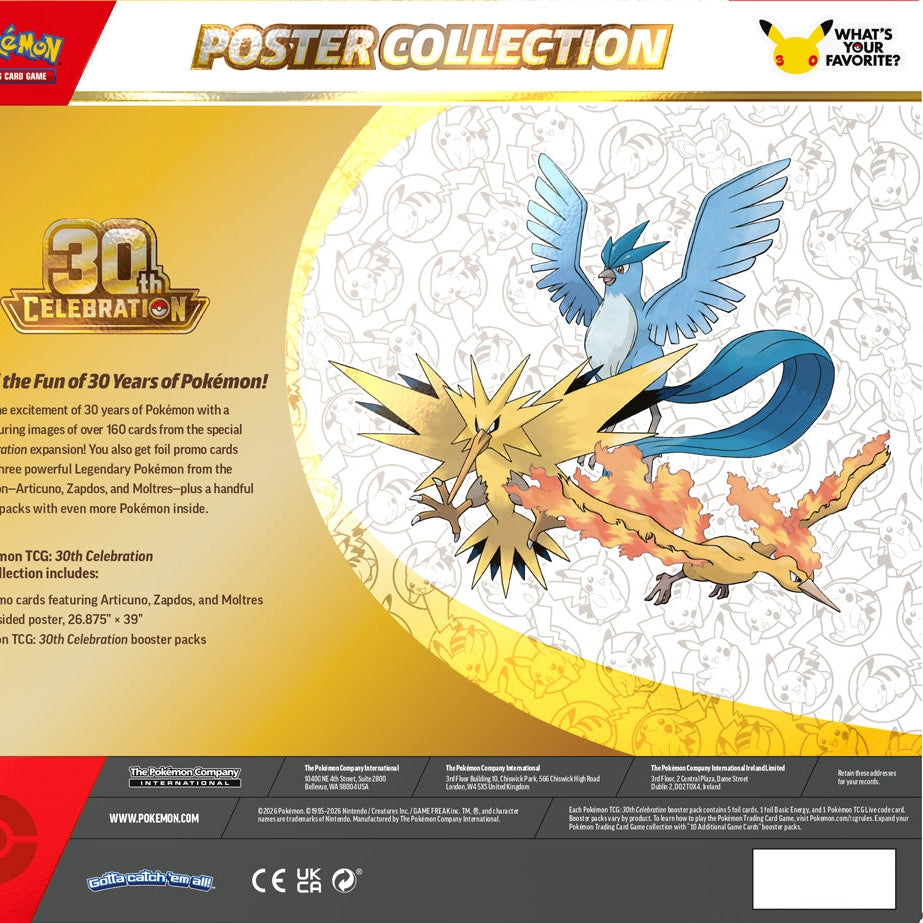 Pokémon TCG: 30th Celebration Poster Collection - Back