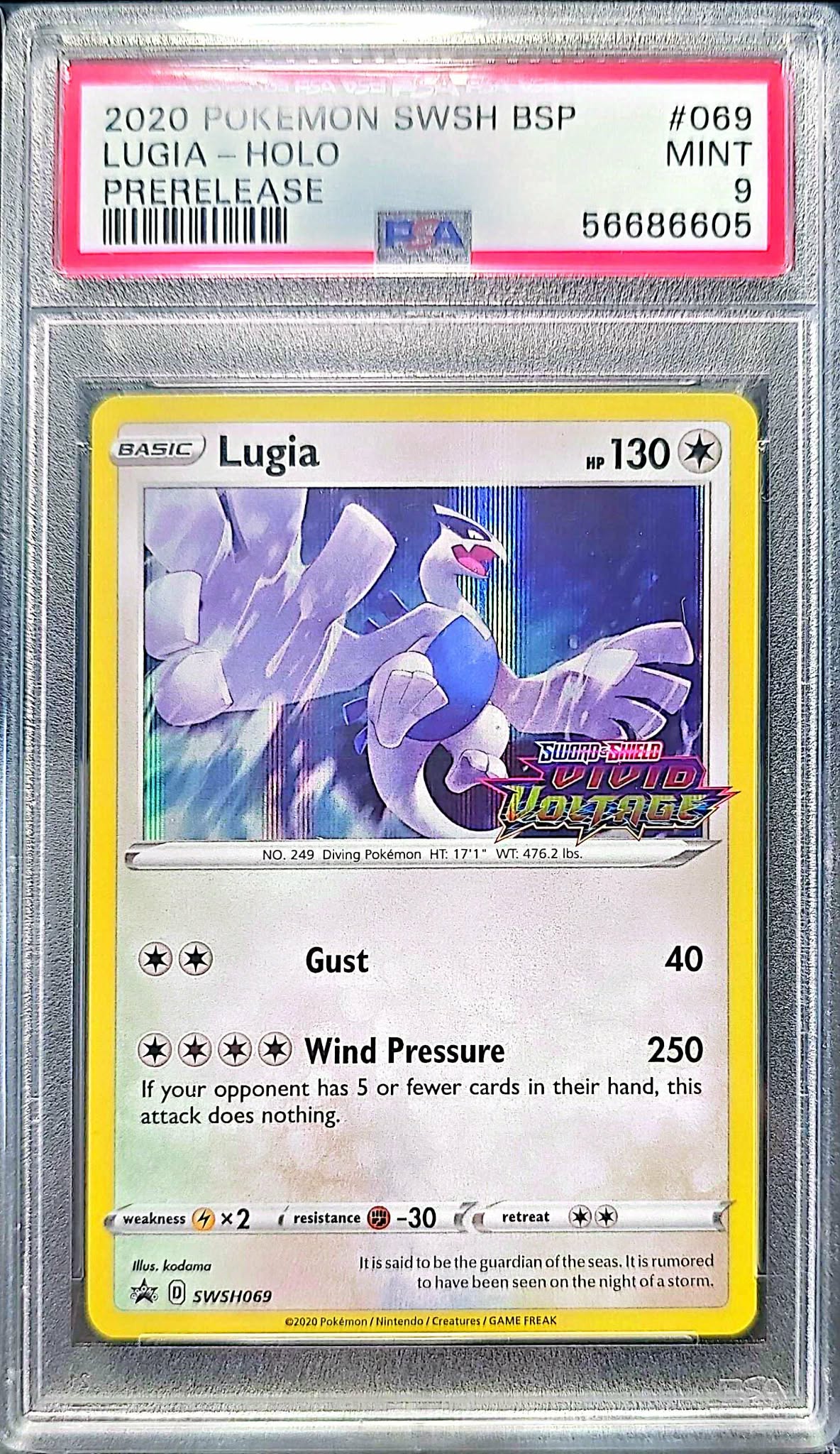 🎰👀 LUGIA HOLO 069 SWSH BLACK STAR PROMO PSA 9 Mastercoins