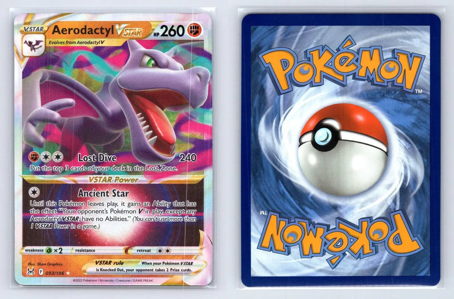 Aerodactyl VSTAR 093/196 Lost Origin Pokemon NM - Mastercoins