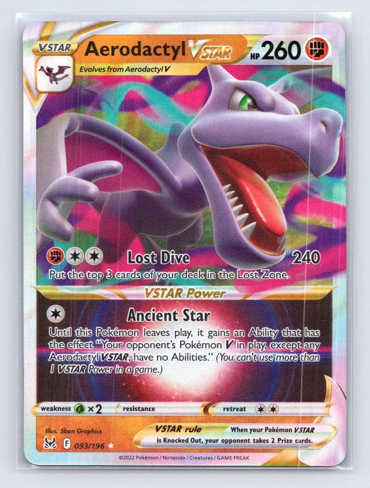 Aerodactyl VSTAR 093/196 Lost Origin Pokemon NM - Mastercoins