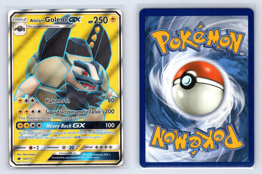 Alolan Golem GX 102/111 Crimson Invasion Pokemon NM - Mastercoins