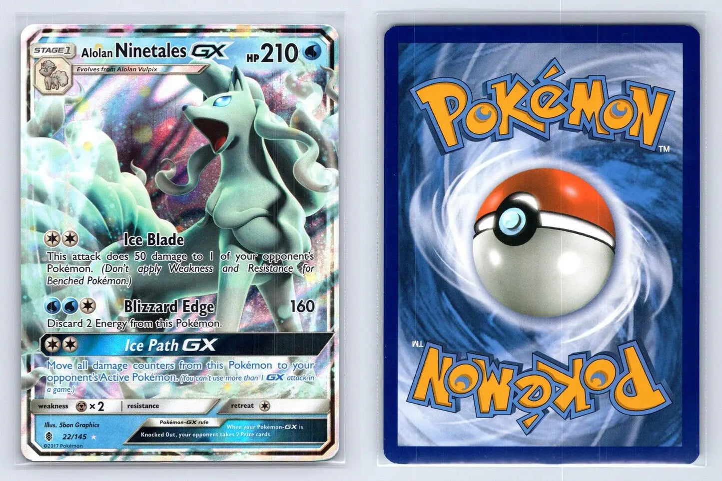 Alolan Ninetales GX 22/145 Guardians Rising Pokemon NM - Mastercoins