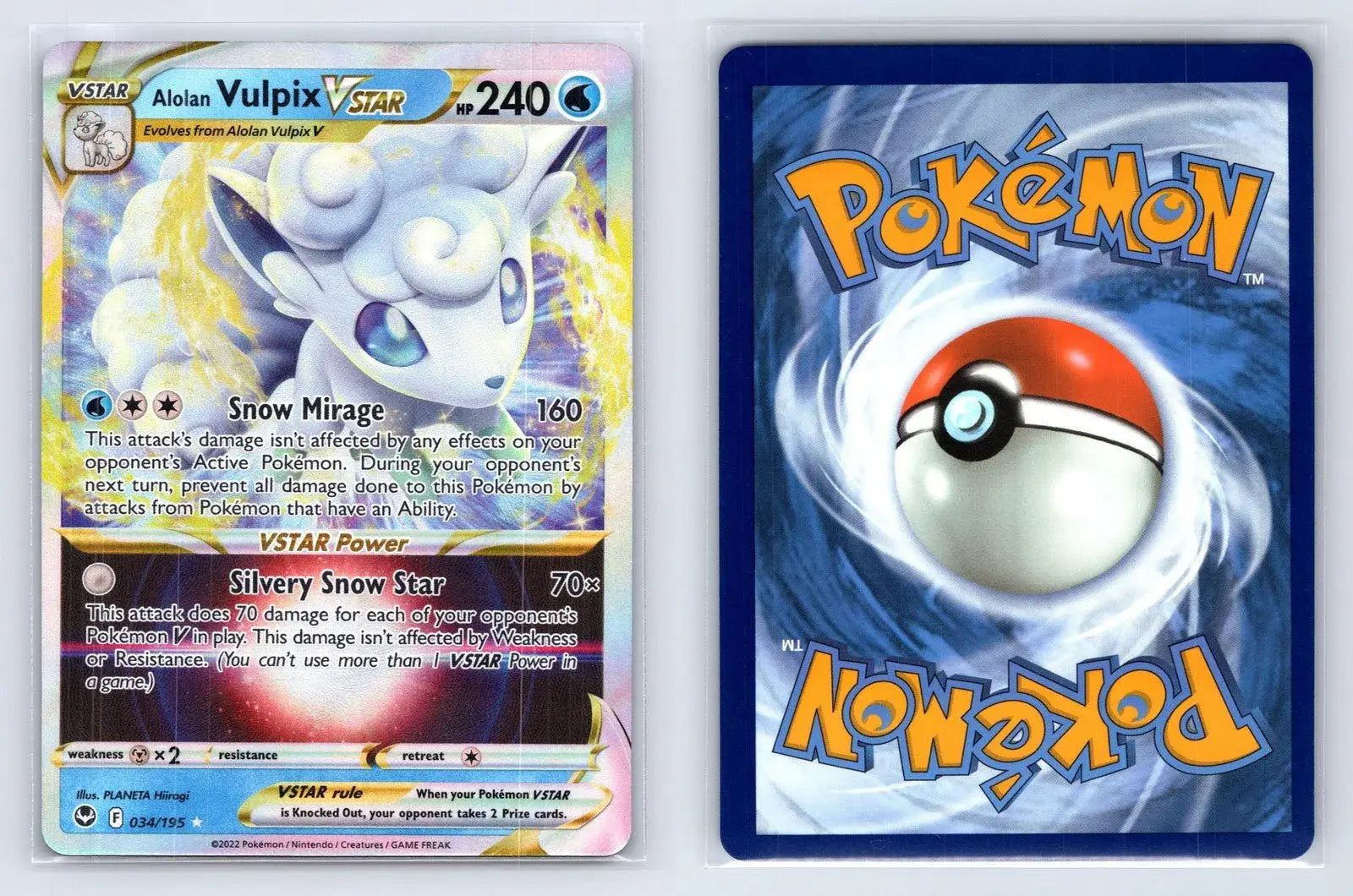 Alolan Vulpix VSTAR 034/195 Silver Tempest Pokemon NM
