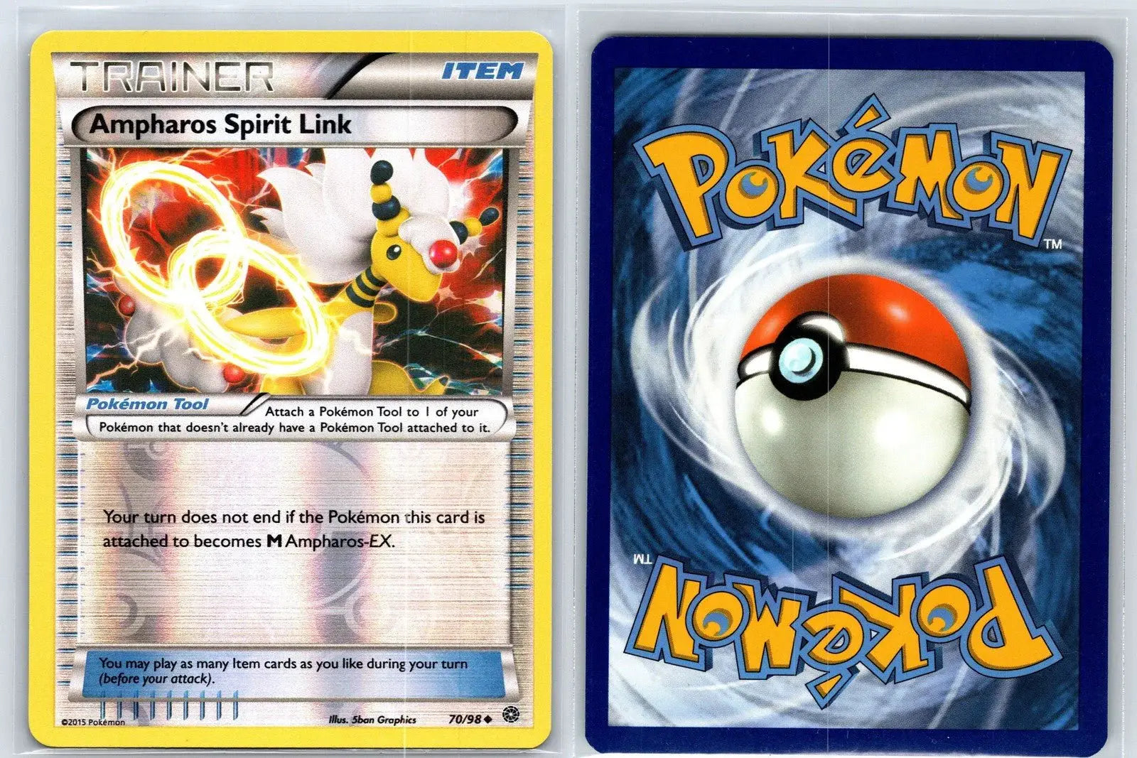 Ampharos Spirit Link 70/98 Reverse Holo Ancient Origins Pokemon NM - Mastercoins