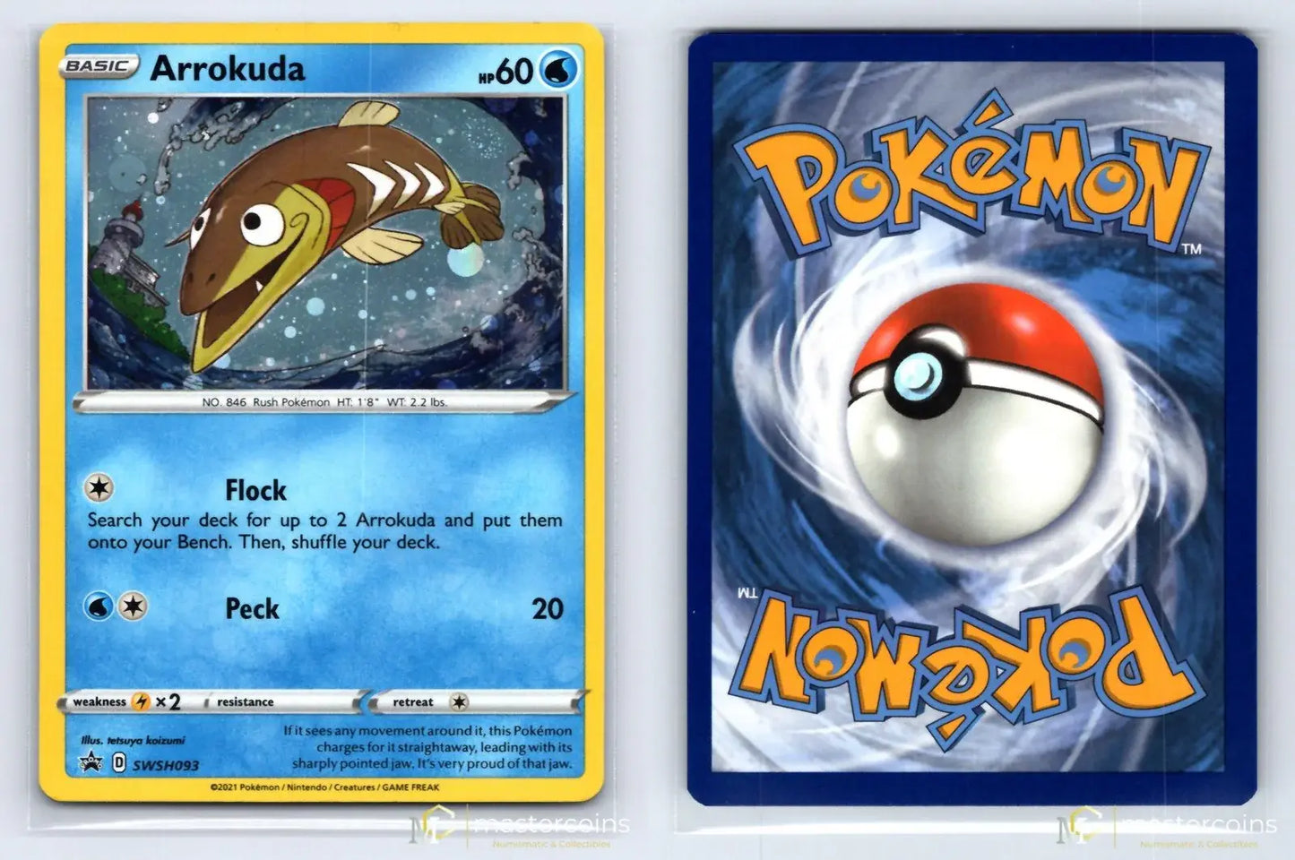 Arrokuda SWSH093 SWSH Black Star Pokemon LP - Mastercoins