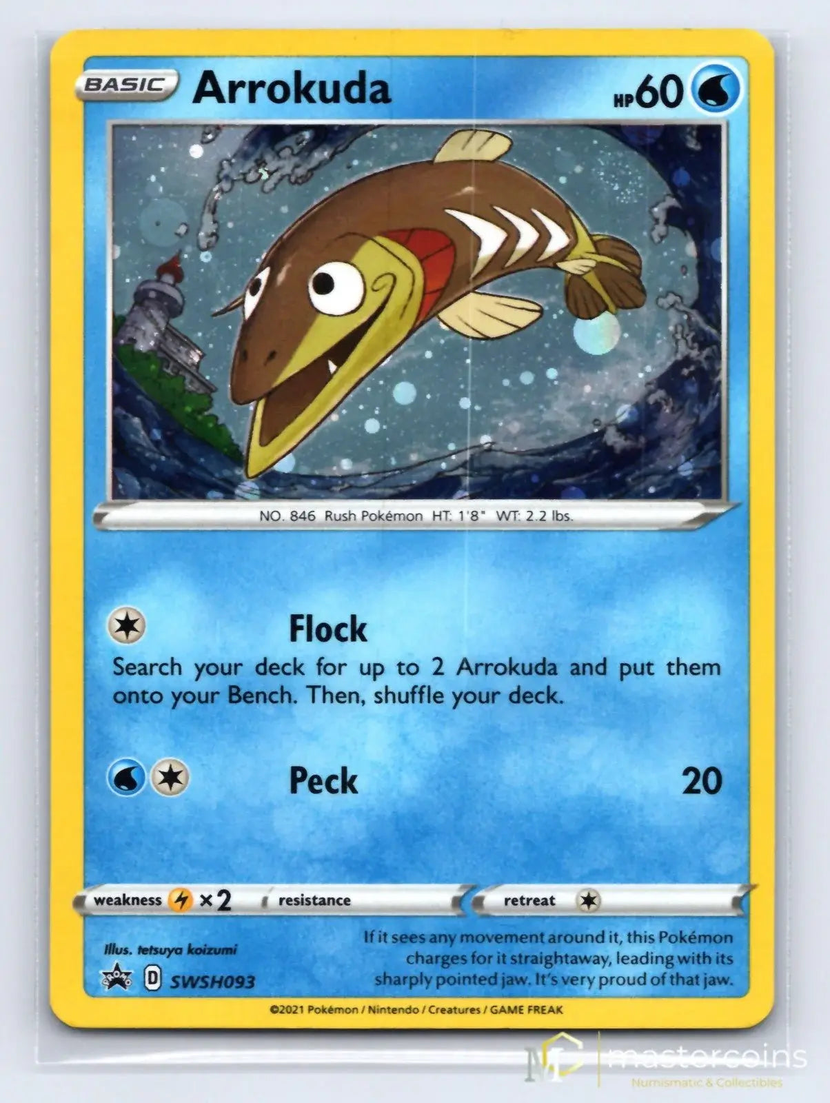 Arrokuda SWSH093 SWSH Black Star Pokemon LP - Mastercoins