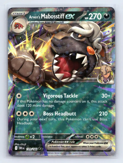 Arven's Mabosstiff ex 139/182 Double Rare Destined Rivals Pokemon Near Mint - Mastercoins