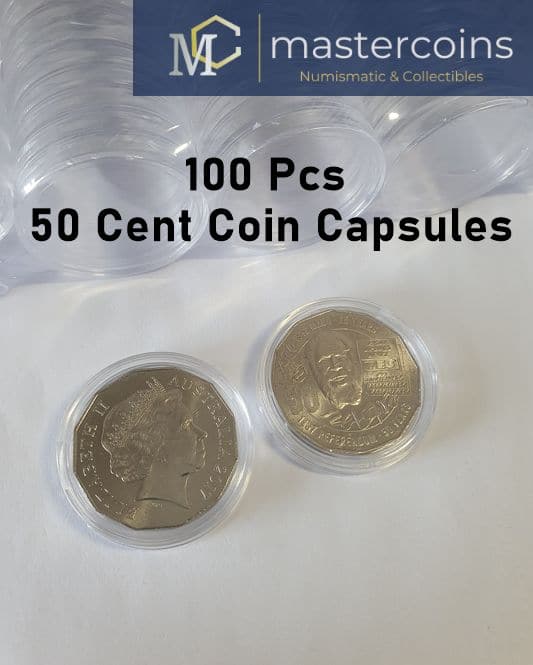 Australian 50 cent Coin Capsules  - 33mm - Mastercoins