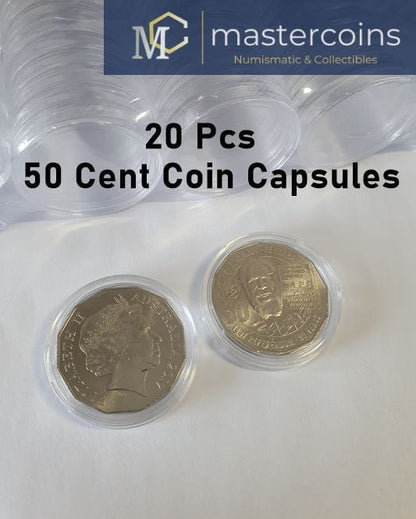 Australian 50 cent Coin Capsules  - 33mm - Mastercoins