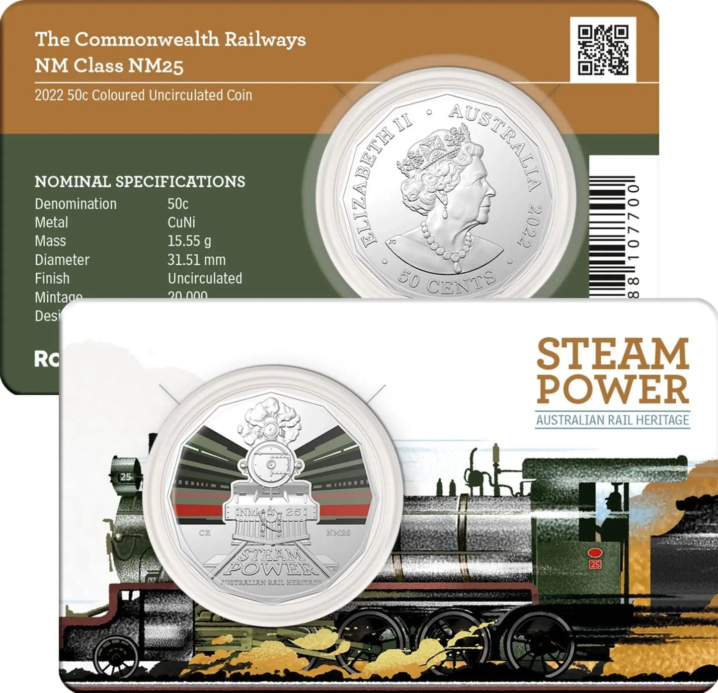 Australian Steam Trains - Full Set of 7 Without Folder - Mastercoins