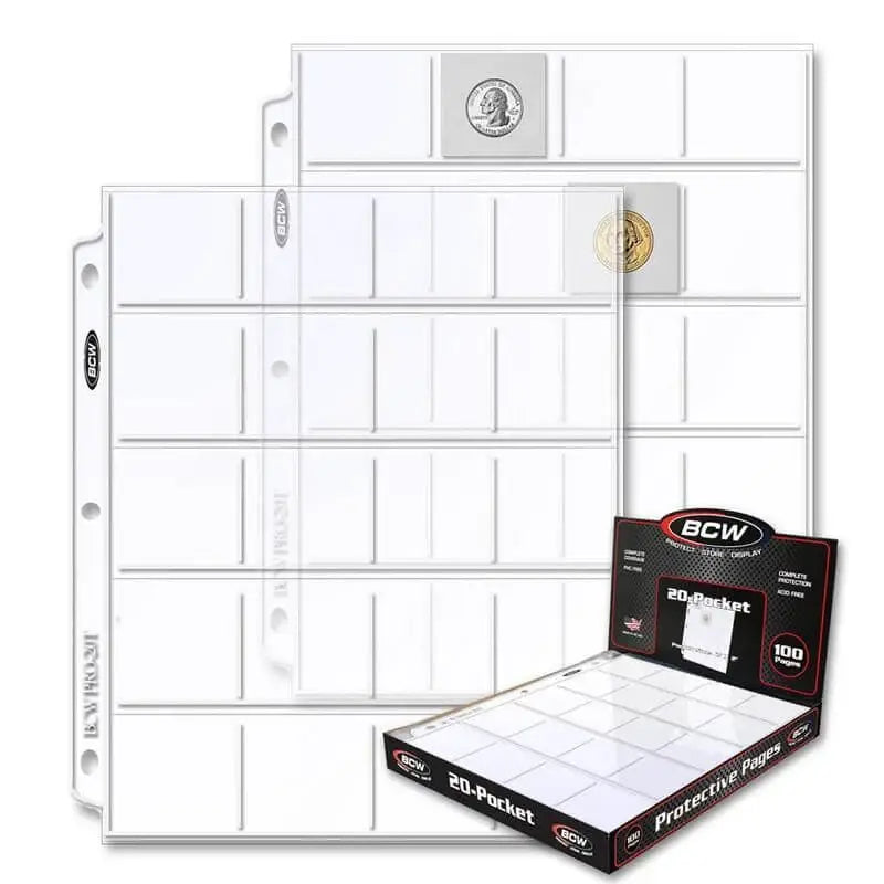 BCW Pro 20 - Pocket Page - 10 Sheets Pack - Mastercoins
