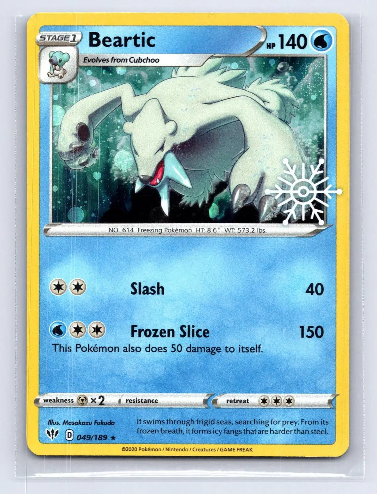 Beartic 049/189 PROMO Stamp Holiday Darkness Ablaze Pokemon NM - Mastercoins
