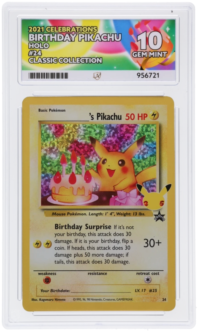 🎰👀 BIRTHDAY PIKACHU 24 CELEBRATIONS ACE 10 - Mastercoins