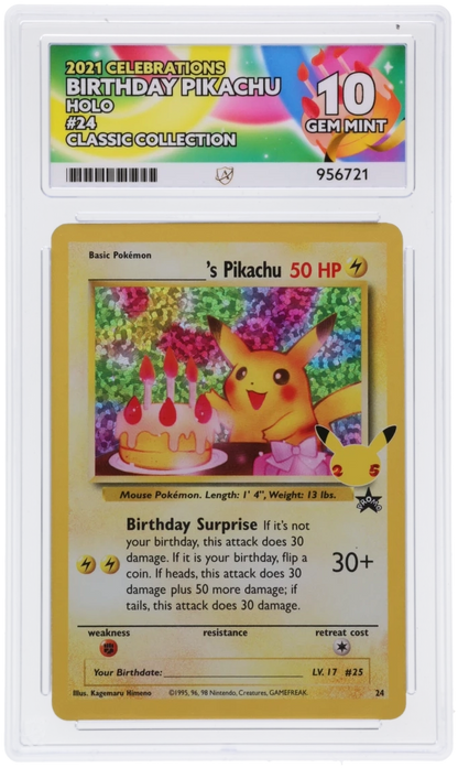 🎰👀 BIRTHDAY PIKACHU 24 CELEBRATIONS ACE 10 - Mastercoins