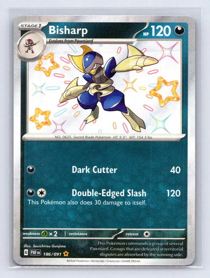 Bisharp 186/091 Paldean Fates Pokemon NM - Mastercoins