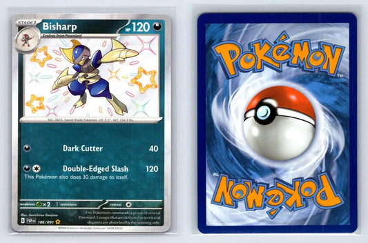 Bisharp 186/091 Paldean Fates Pokemon NM - Mastercoins