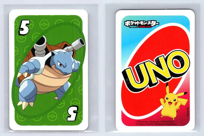 Blastoise GREEN Pokémon UNO Japanese Card - Mastercoins