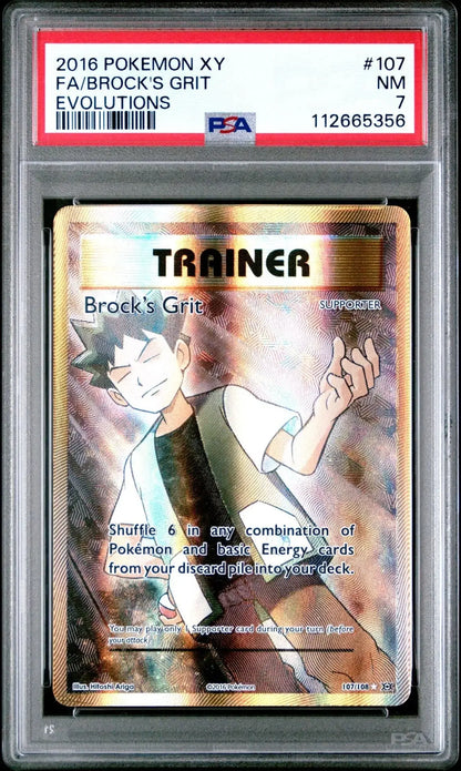 ?? BROCK'S GRIT 107 XY EVOLUTIONS PSA 7 - Mastercoins