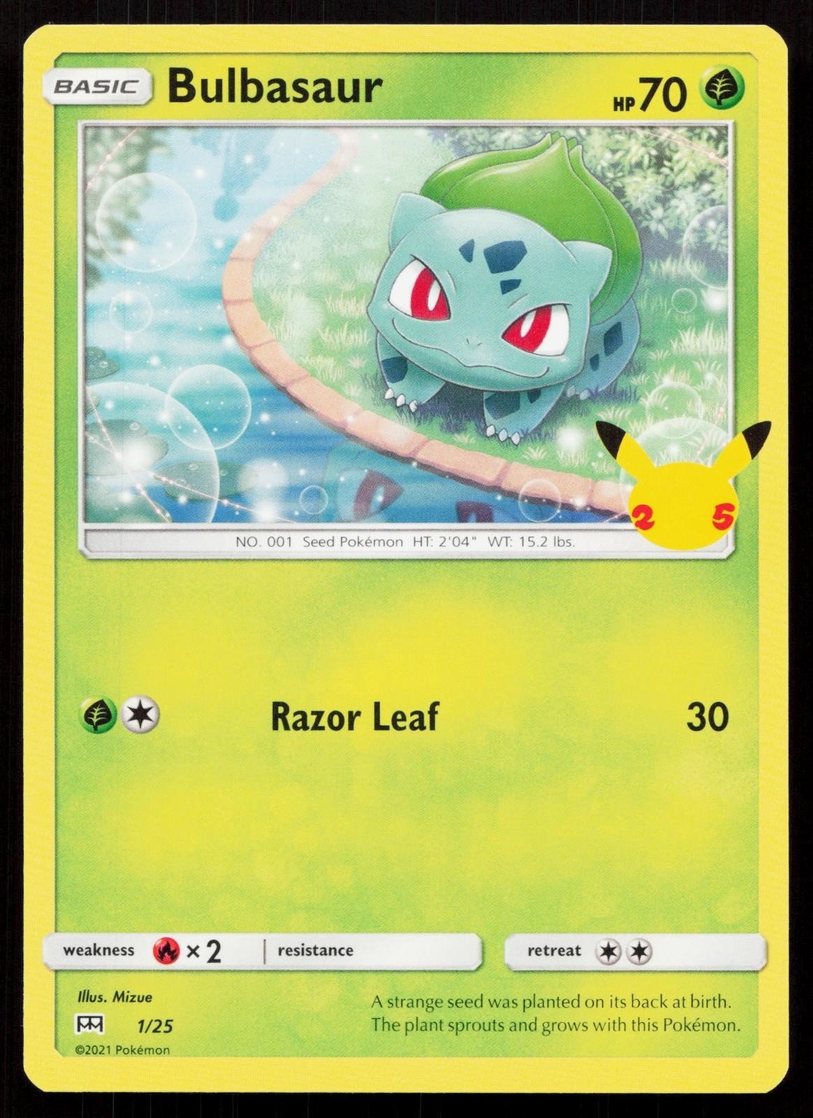 BULBASAUR 001/025 MCDONALD'S 25TH ANNIVERSARY PROMOS NM - Mastercoins