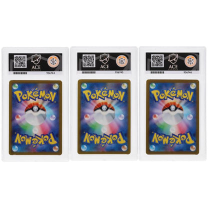 🎰👀 BULBASAUR 050/049, CHARMANDER 051, SQUIRTLE 052 SEQUENTIAL ACE 10 JAPANESE - Mastercoins