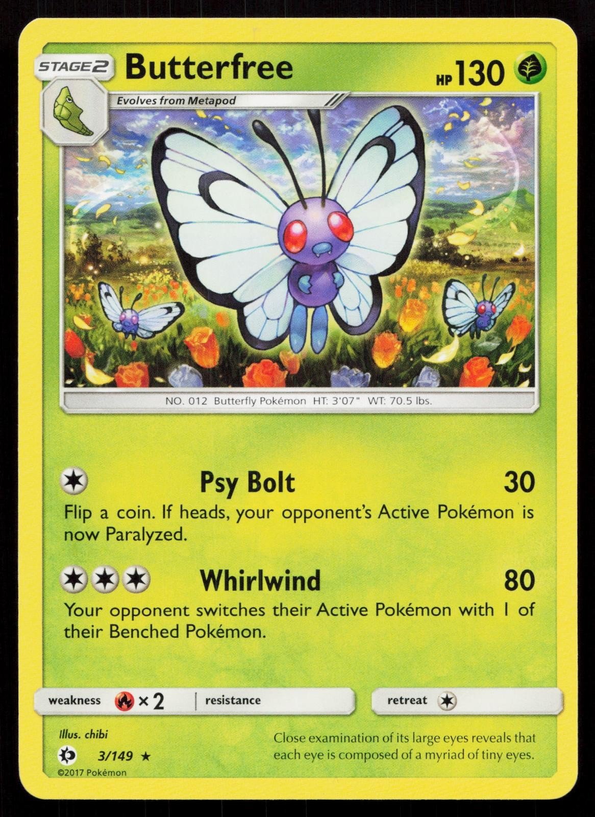 BUTTERFREE 3/149 SM BASE SET NM - Mastercoins