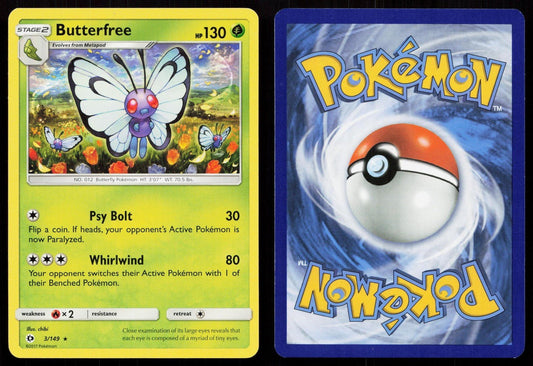 BUTTERFREE 3/149 SM BASE SET NM - Mastercoins